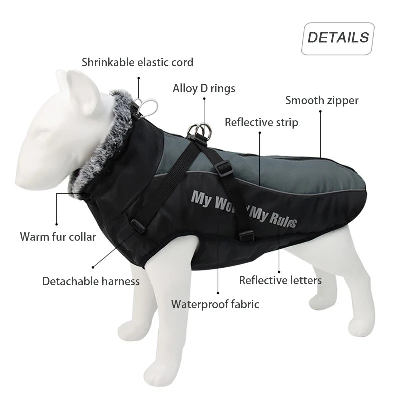 Fur Winter Jacket for Dogs