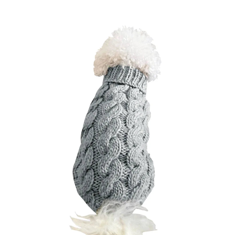 Cosy-Turtleneck Knitted Sweater for Small Pets