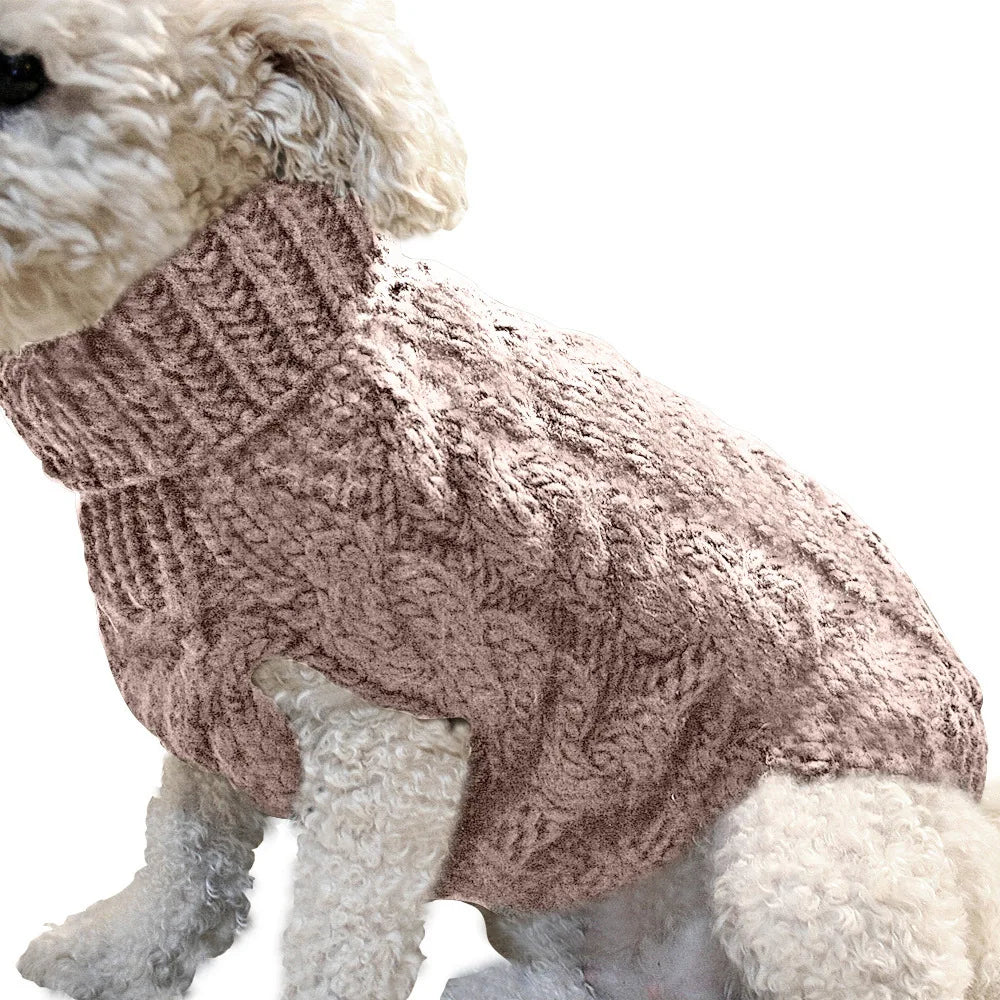 Cosy-Turtleneck Knitted Sweater for Small Pets