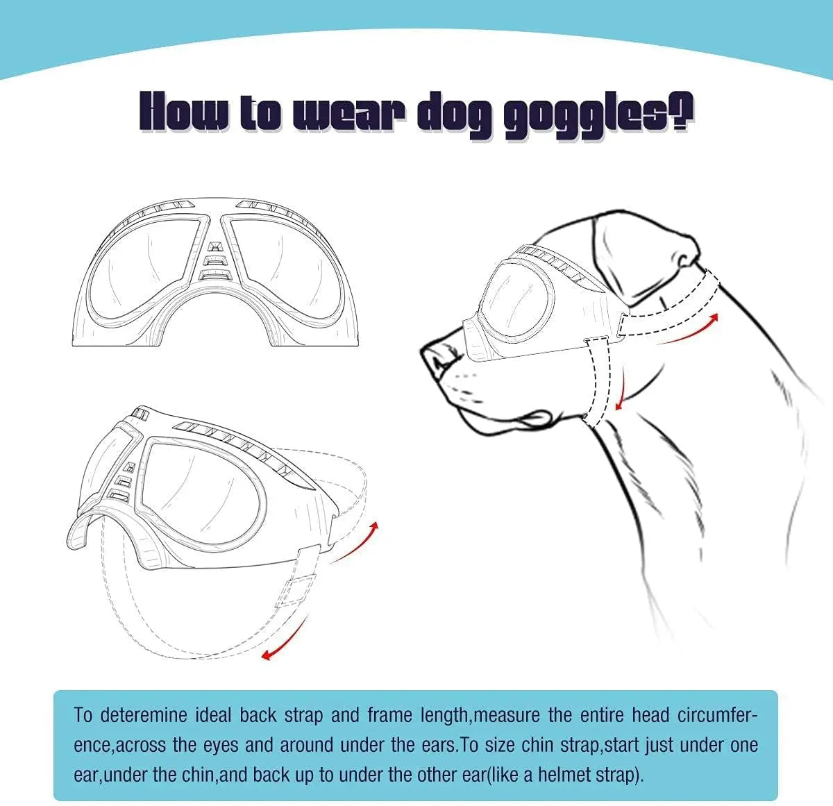 Anti-UV Transparent Sunglasses for Large Dog