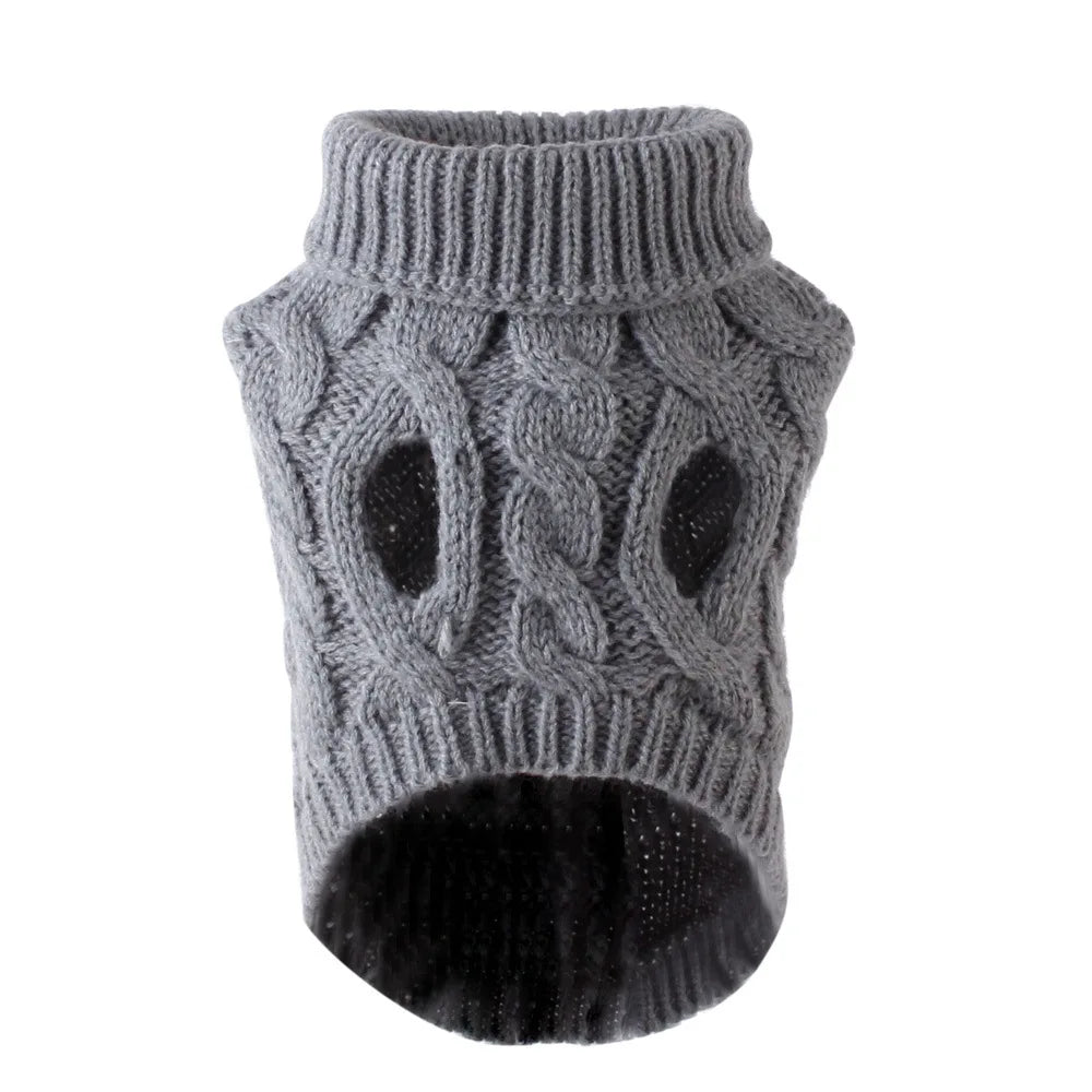 Cosy-Turtleneck Knitted Sweater for Small Pets